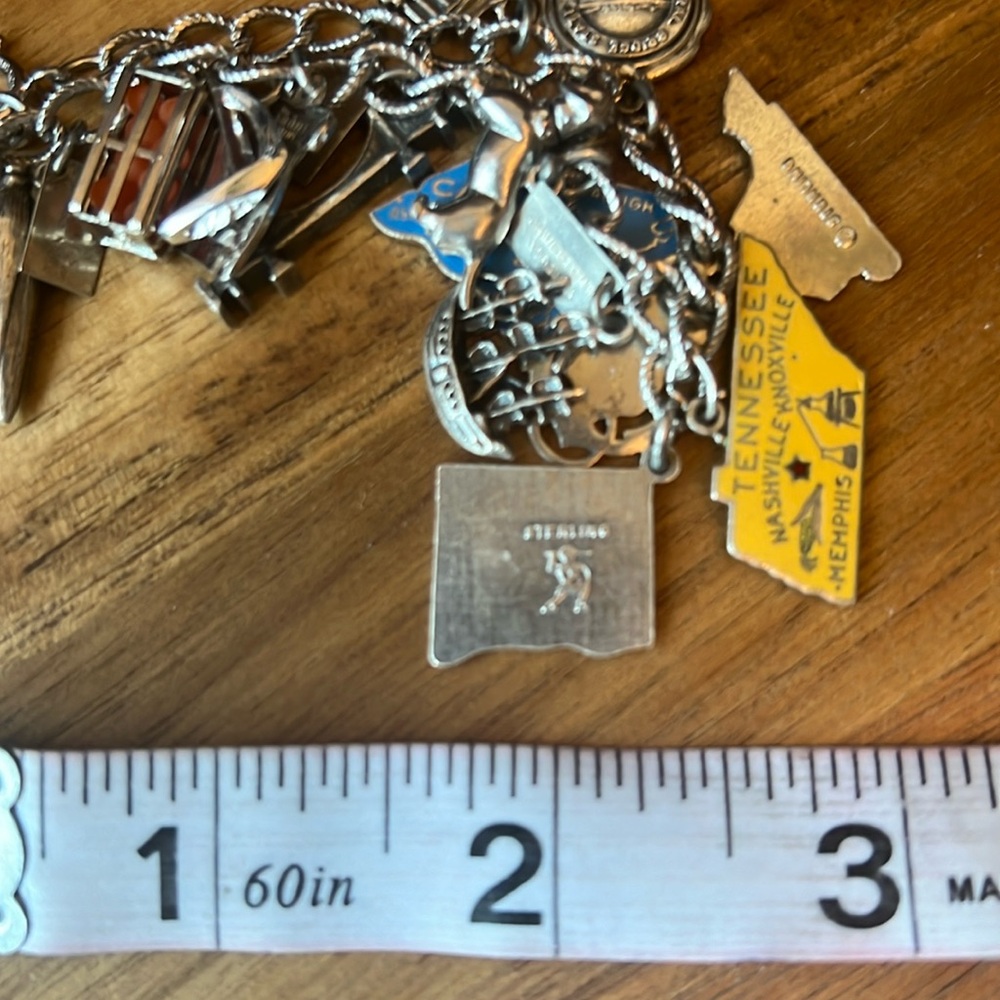Sterling silver charm bracelet - Picture 6 of 7